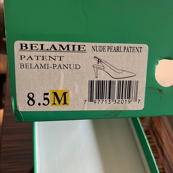 J.Renee Beige Nude Pearl Slongback Heels with Textured Finish - Picture 7 of 8